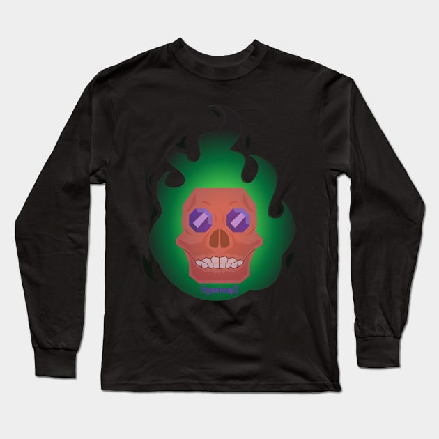 Cranium Cremation (Red Version) Long Sleeve T-Shirt by geminope